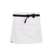 cheftog.com  White Performance Quarter Length Four Pocket Server Apron 2111-02CT-4P