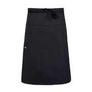 cheftog.com  Black Performance Three Quarter Length Four Pocket Server Apron 2131-01CT-4P