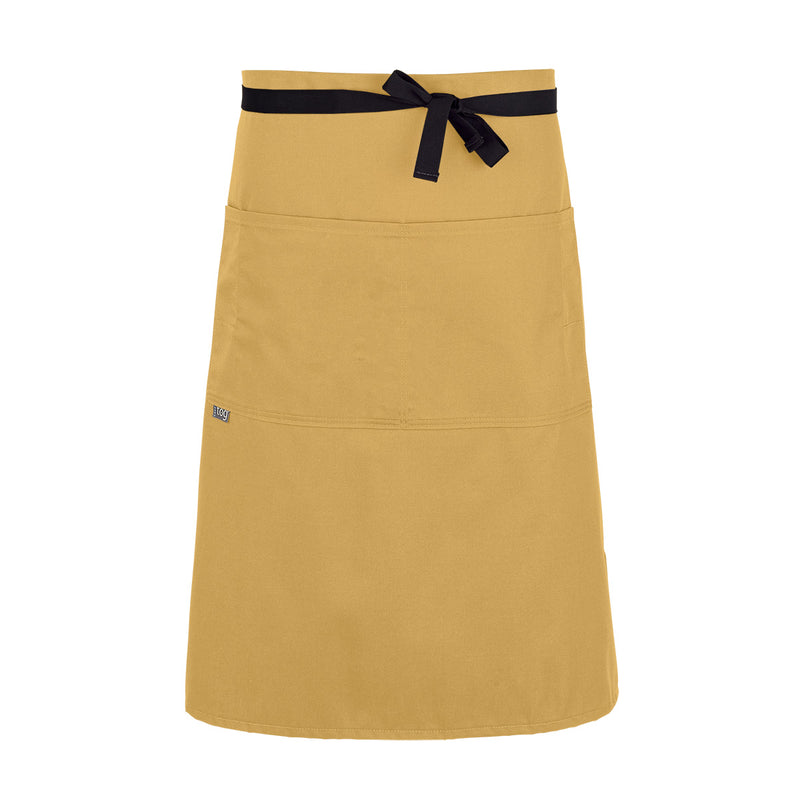 cheftog.com  Dijon Performance Three Quarter Length Four Pocket Server Apron 2131-55CT-4P