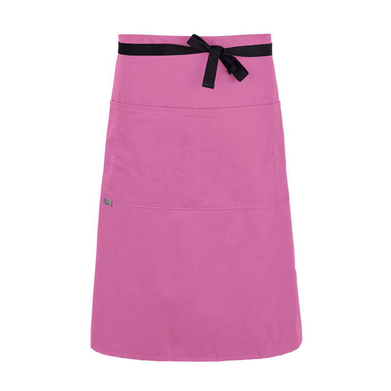 cheftog.com  Fuchsia Performance Three Quarter Length Four Pocket Server Apron 2131-53CT-4P