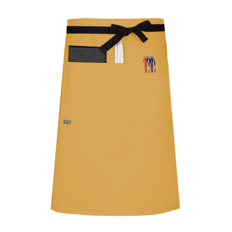cheftog.com  Dijon Performance Three Quarter Length Three Pocket Server Apron 2131-55CT-3P