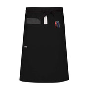 cheftog.com  Black Performance Three Quarter Length Three Pocket Server Apron 2131-01CT-3P