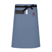 cheftog.com  Blue Stone Performance Three Quarter Length Three Pocket Server Apron 2131-57CT-3P