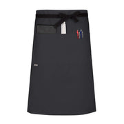 cheftog.com  Charcoal Performance Three Quarter Length Three Pocket Server Apron 2131-06CT-3P