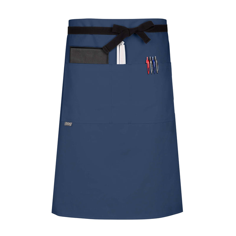 cheftog.com  Slate Performance Three Quarter Length Three Pocket Server Apron 2131-12CT-3P