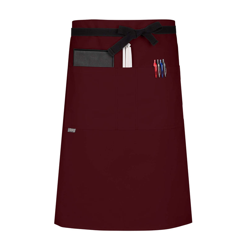cheftog.com  Wine Performance Three Quarter Length Three Pocket Server Apron 2131-47CT-3P